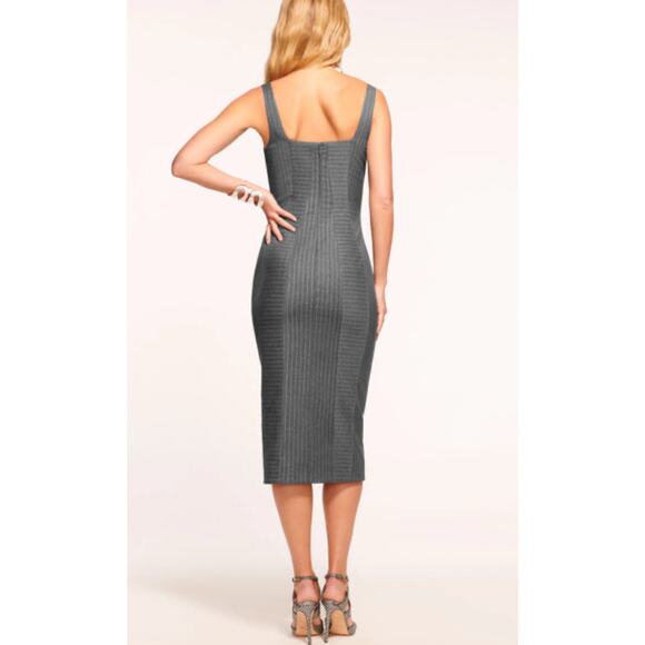 Ramy Brook Briella Grey Midi Sheath Dress size 12 New with Tags MSRP $595 - Picture 3 of 10